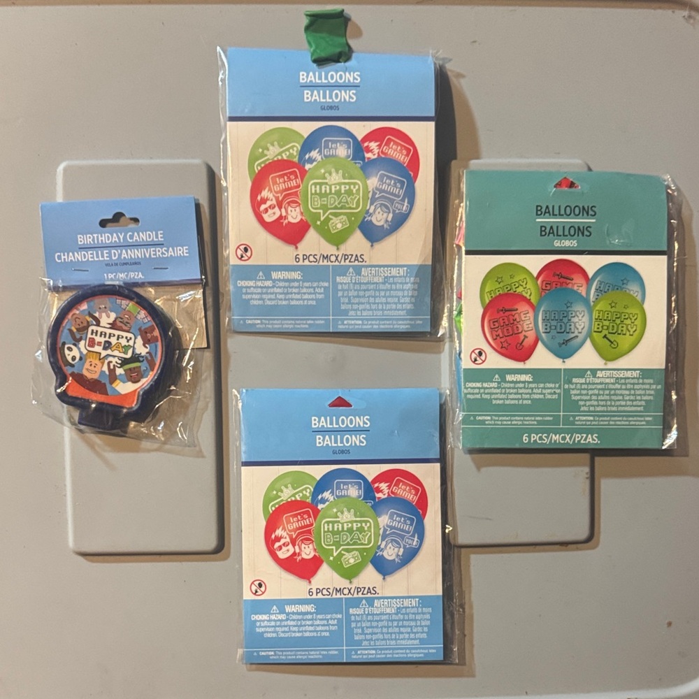 Festive Birthday Balloon and Candle Set